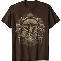 Cute Fairycore Floral Mushroom Aesthetic Girls Women Graphic T-shirt