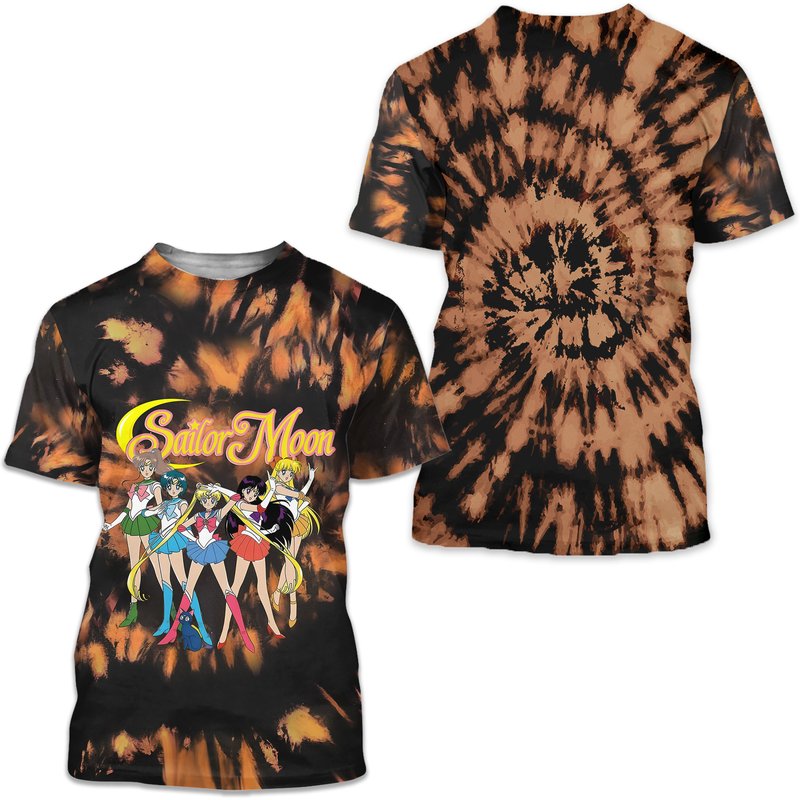 Sailor Moon Vintage Inspired Unisex Tie Dye Tee — T-shirts pour hommes
