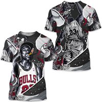 Bull 23 Jordan Unisex Sneaker Shirt Match Black Flint 13s Tee