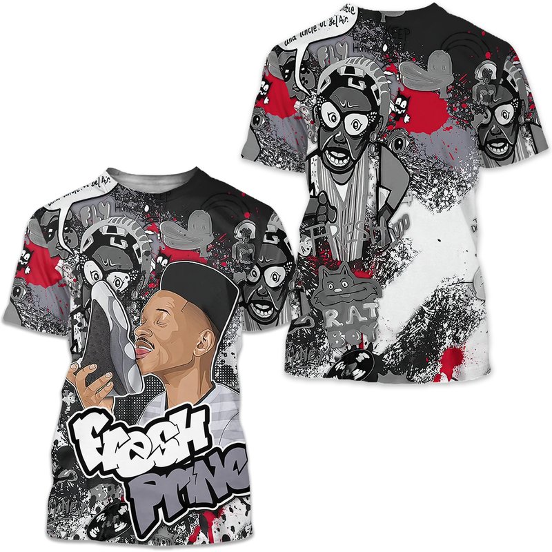 Fp Lick Jordan Unisex Sneaker Shirt Match Black Flint 13s Tee — T-shirts pour hommes