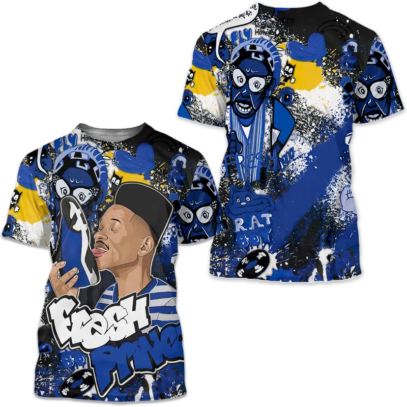 Fp Lick Jordan Unisex Sneaker Shirt Match 2023 Blue Laney 14s Tee — T-shirts pour hommes