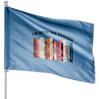 I'm With The Banned, Banned Books House Flags, Banned Books House Flags — Drapeaux décoratifs