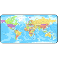 World Map V1, Desk Mat, Mouse Pad