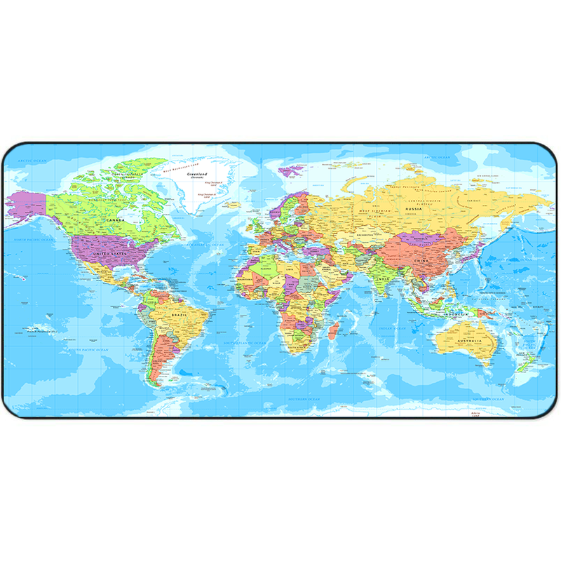 World Map V1, Desk Mat, Mouse Pad — Tapis de souris et sous-mains