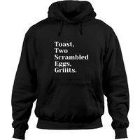 Gift For Mom, Sister Gift, Jill Scott Lyrics "toast, Two Scrambled Eggs, Griiits" Unisex Black Hoodies — Sweats à capuche pour hommes
