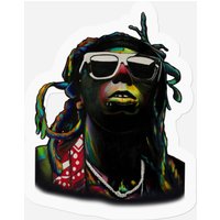 Lil Wayne Color Face Stickers
