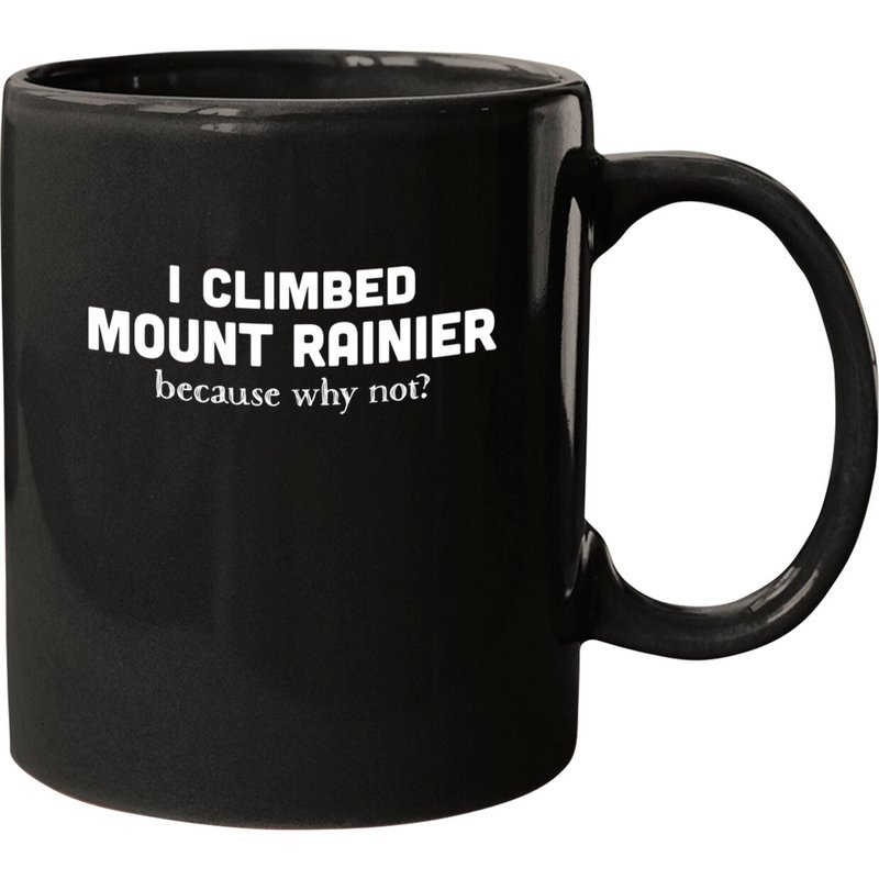 I Climbed Mount Rainier Funny Mountain Climbing Mugs — Tasses et gobelets