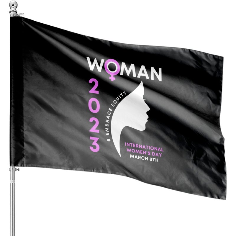 Embrace Equity International Women's Day 2023 House Flags — Drapeaux décoratifs