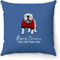 Uga National Championship Georgia 2023 Cute Bulldogs Throw Pillows