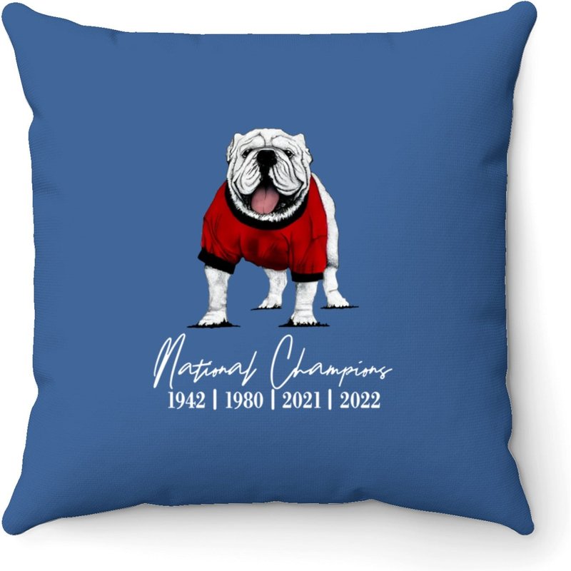 Uga National Championship Georgia 2023 Cute Bulldogs Throw Pillows — Coussins décoratifs