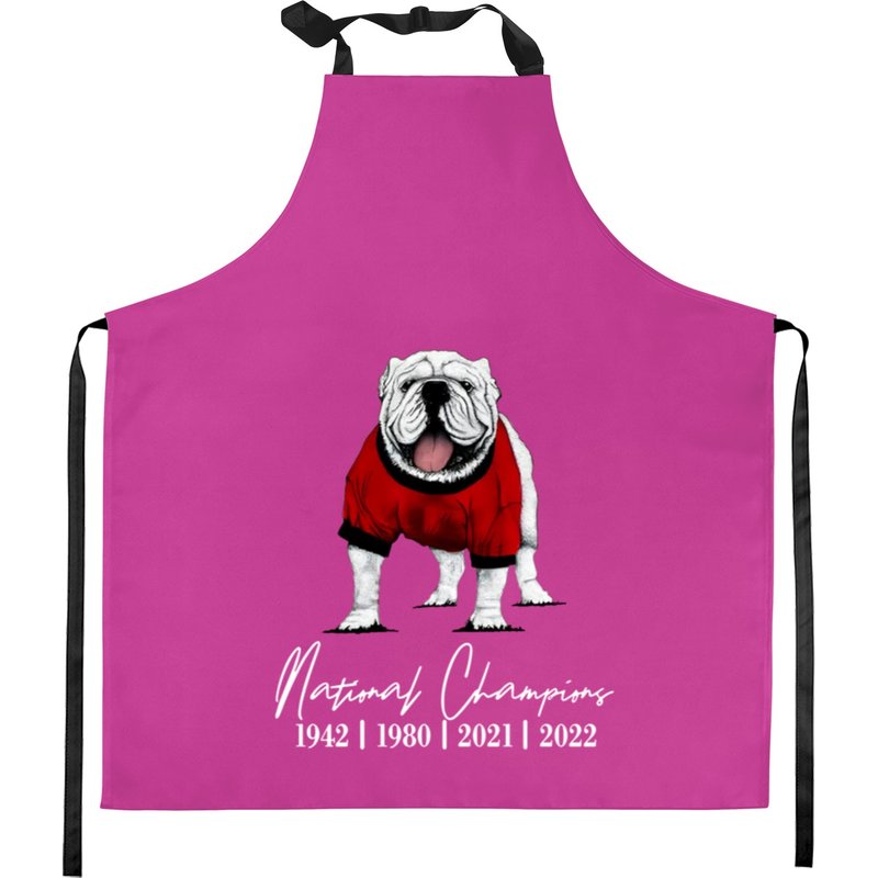 Uga National Championship Georgia 2023 Cute Bulldogs Kitchen Aprons — Kitchen Aprons