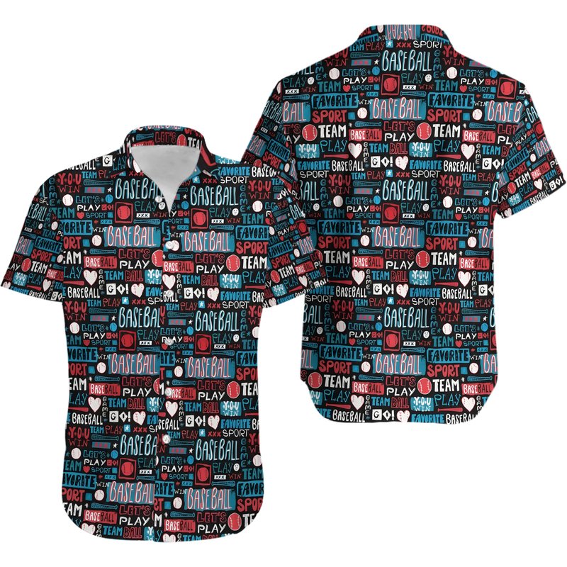 Baseball Men's Hawaiian Shirt — Chemises décontractées pour hommes