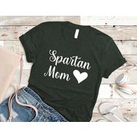 Spartan Mom With Heart | Michigan State Shirt — Mens T Shirts