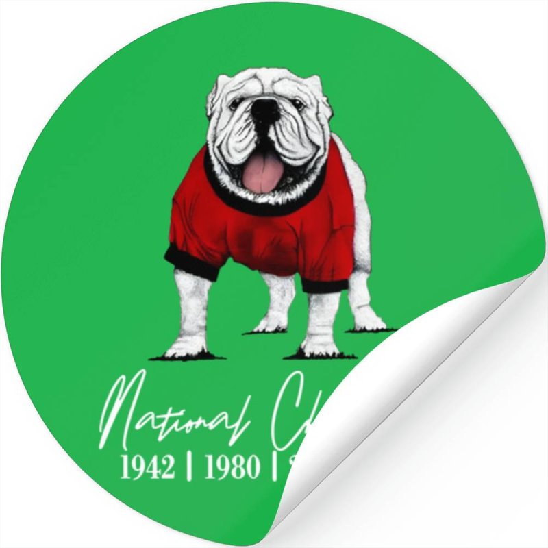 Uga National Championship Georgia 2023 Cute Bulldogs Stickers — Autocollants et stickers