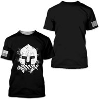 American Spartan Warrior Distressed 3d T-shirt