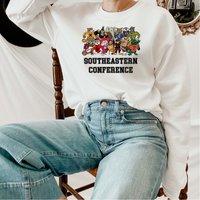 College Football Team Sweatshirt, Sec South Eastern Conference Mascots Shirt