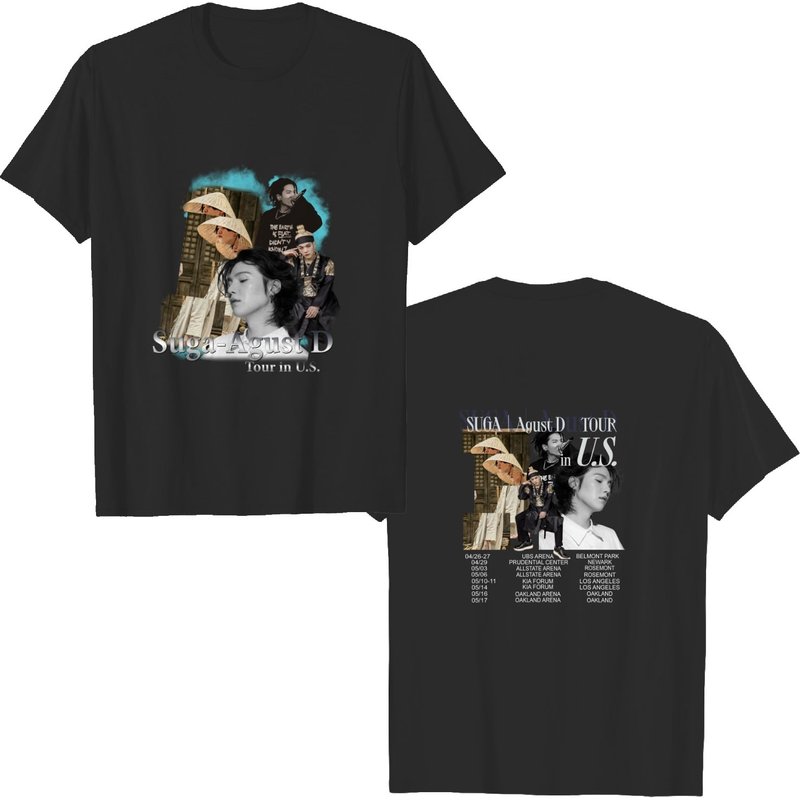 Suga Agustd Tour 2023 In Us Merch Bts Suga T Shirt — T-shirts pour hommes