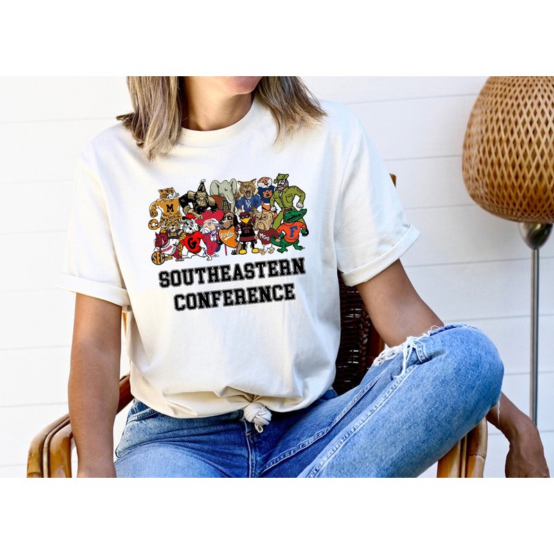 Sec Shirt, College Football Shirt, Southeastern Conference Shirt Football Team — T-shirts pour hommes