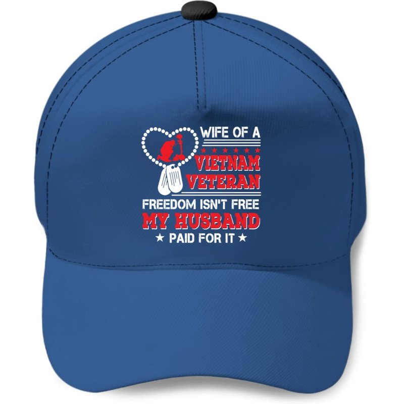 Wife Vietnam Veteran Husband Paid Freedom Baseball Caps — Casquette de baseball