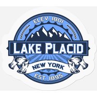 Lake Placid Logo Blue Stickers