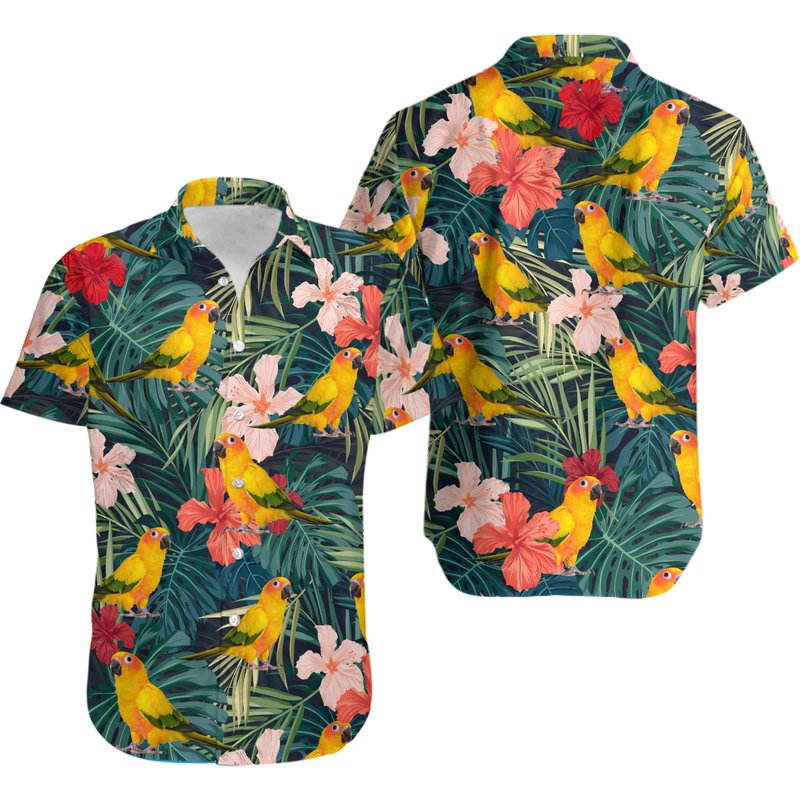 Sun Conure Hawaiian Shirt — Chemises décontractées pour hommes