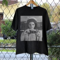 Lana Del Rey Singer Black And White Photography Vintage T-shirt