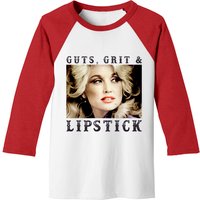Guts, Grits, And Lipstick- Dolly Parton Baseball Tees