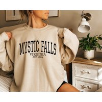 Mystic Falls Virginia Est.1864 Sweatshirt, Salvatore Sweatshirt — Sweats à capuche pour hommes