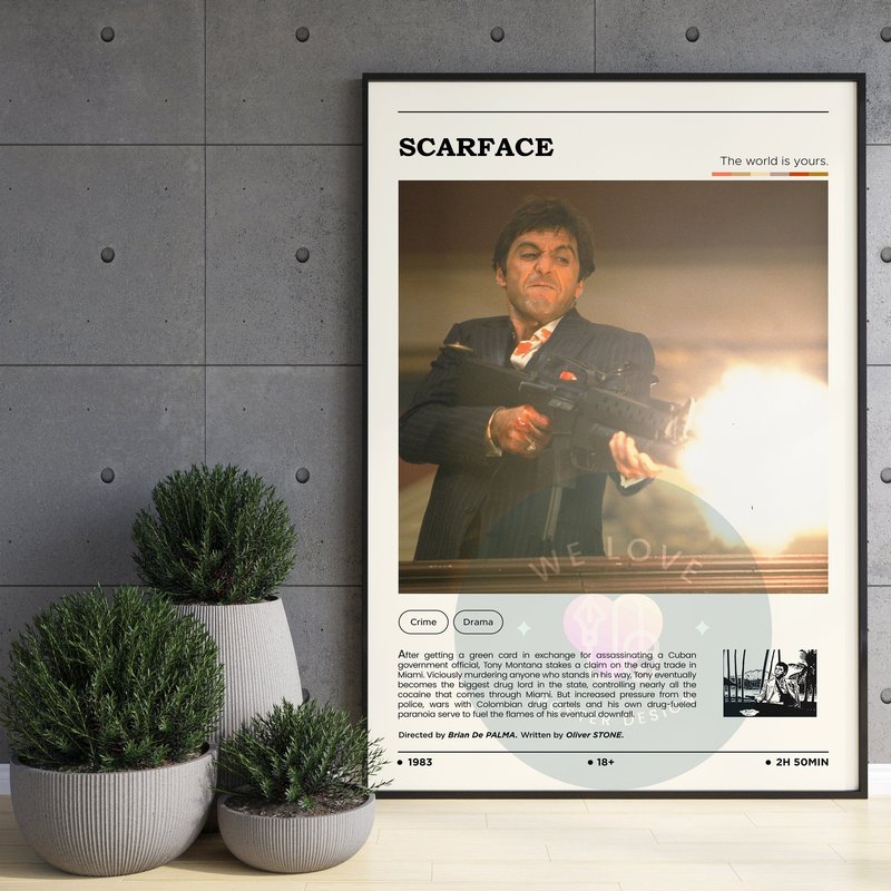 Scarface Movie Poster, Scarface Poster — Posters & Prints
