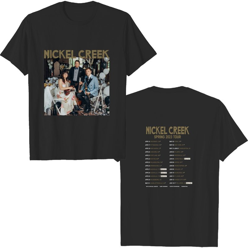 Nickel Creek Band Spring Tour 2023 T Shirt — T-shirts pour hommes