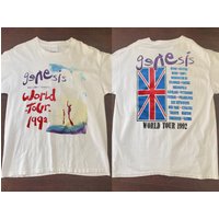 Genesis We Can't Dance World Tour 1992 Uk Flag T-shirt