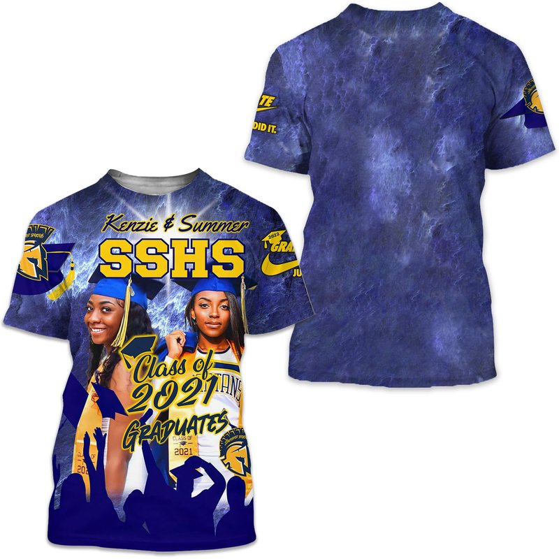 Graduation 3d Shirt, All Over Print Graduation Shirt — T-shirts pour hommes