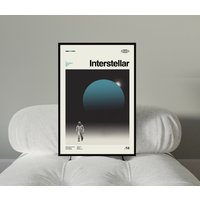 Minimalist Interstellar Movie Poster - Vintage Style - Minimalist Art - Movie Poster