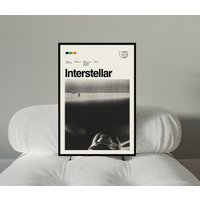 Minimalist Interstellar Movie Poster - Vintage Style - Minimalist Art - Movie Poster