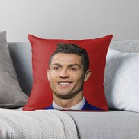 Christiano Ronaldo Smile Throw Pillow