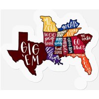 Southeastern Conference Team States Stickers, Sec Sports