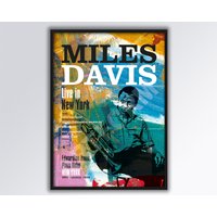 Miles Davis Live In New York Poster — Affiches et impressions