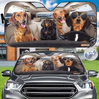 Dachshund Family Car Sunshade, Dog Car Sun Shade