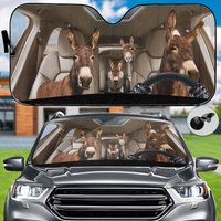 Donkey Family Car Sunshade