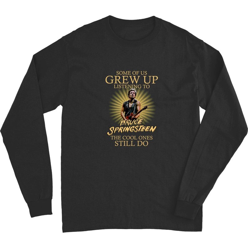 Listening To Bruce Springsteen Long Sleeves — Mens T Shirts
