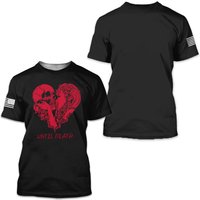 Skull Until Death Do Us Part Girl Militarily 3d T-shirt