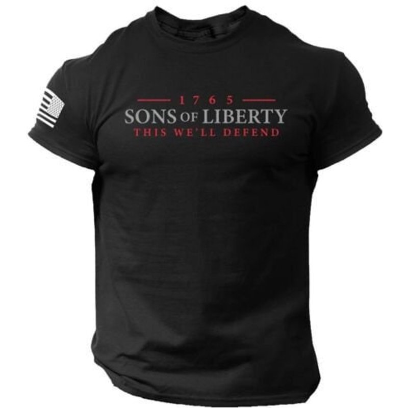 Son Of Liberty, 2nd Amendment Distressed 3d T-shirt — Mens T Shirts