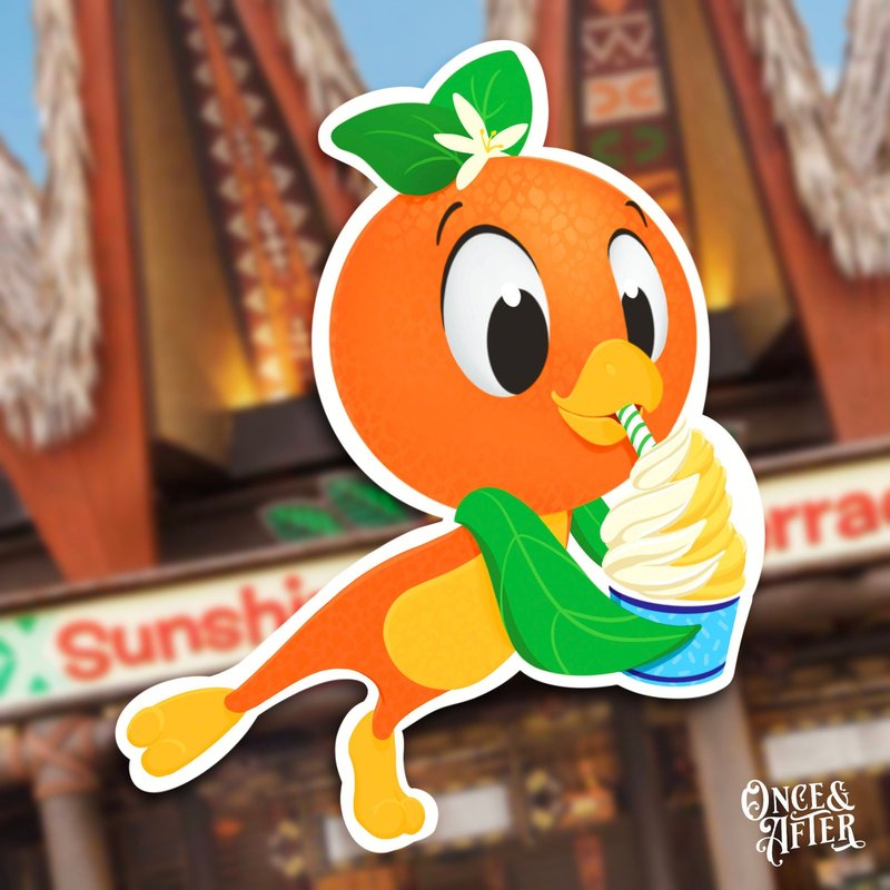Orange Bird Sticker — Autocollants et stickers