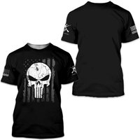 Punisher Black Crew Neck-t-shirt | Grunge Punisher T-shirt