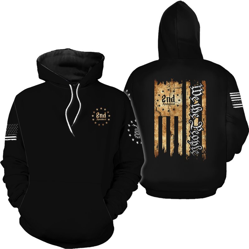 2nd Amendment We The People Vintage Texture Hoodie — Sweats à capuche pour hommes
