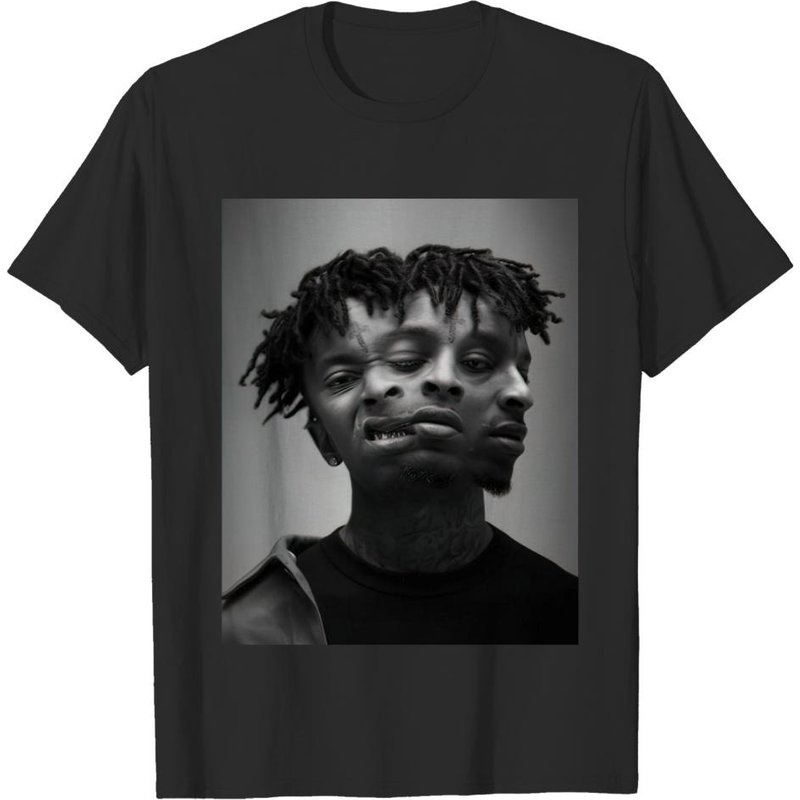 21 Savage T-shirt - Hip Hop Clothing - Rapper Tee — T-shirts pour hommes