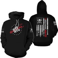Mechanic Patriotic American Flag Hoodie