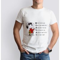 Monday T-shirt,snoopy Lover, Snoopy Shirt — Mens T Shirts
