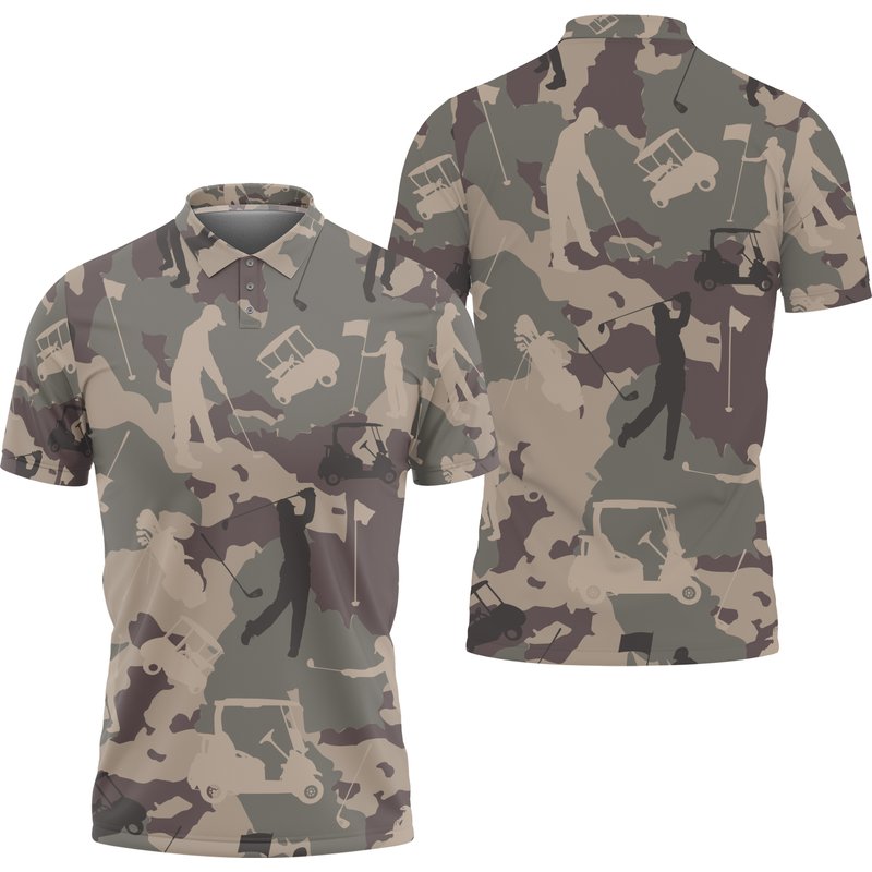 Camouflage Golf Polo Shirt — Mens Casual Shirts