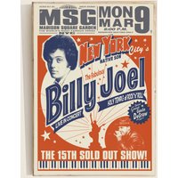 Billy Joel New York 1973 Vintage Poster, Billy Joel 1973 Tour — Posters & Prints